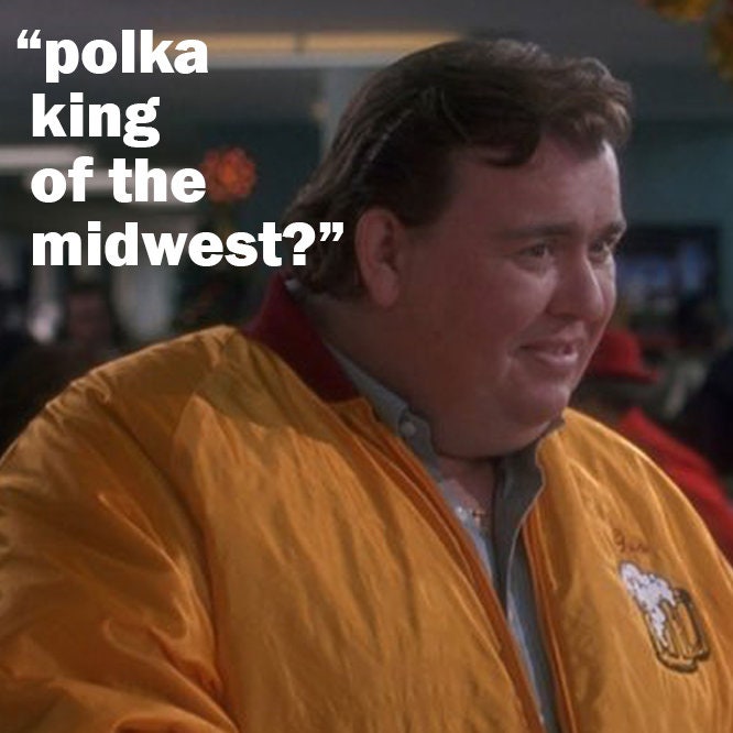 Kenosha Kickers Gus Polinski Polka King of the midwest Sheboygan Wisconsin John Candy Hughes Chicago Home Alone 2 vintage cotton tee t shirt