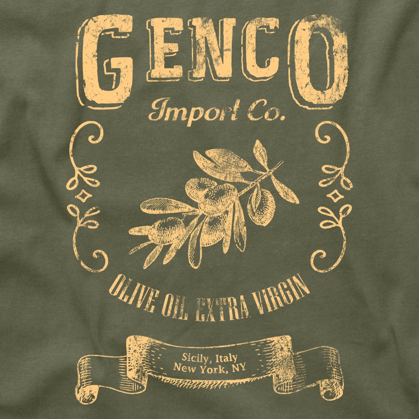 Genco Import Olive Oil Company The Godfather 2 two 3 4 Don Vito Michael Sonny Fredo Corleone mafia mob gangster 5 families movie T Shirt tee