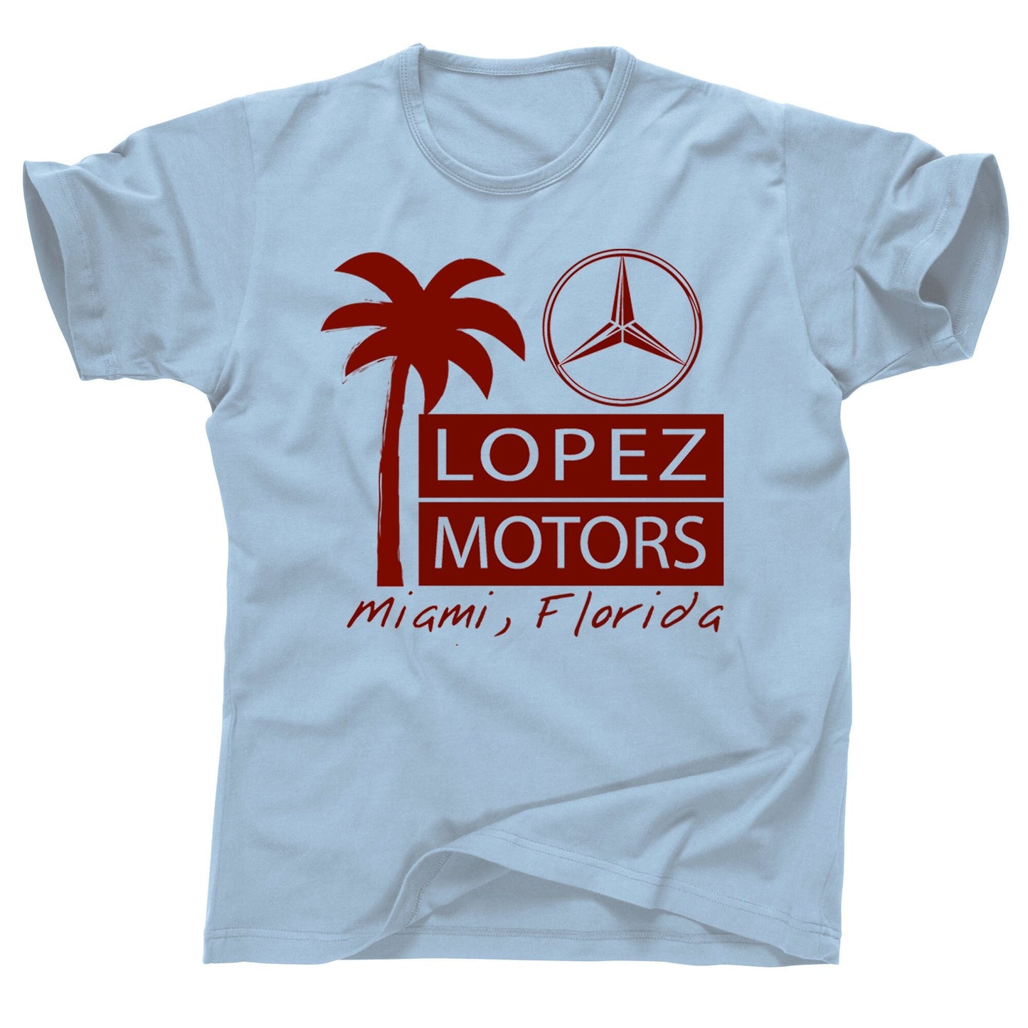 Scarface Frank Lopez Motors Mercedes Benz BMW European Auto Goodfellas The Godfather 2 Tony Montana Cocaine Cowboys Mafia Miami Vice T Shirt