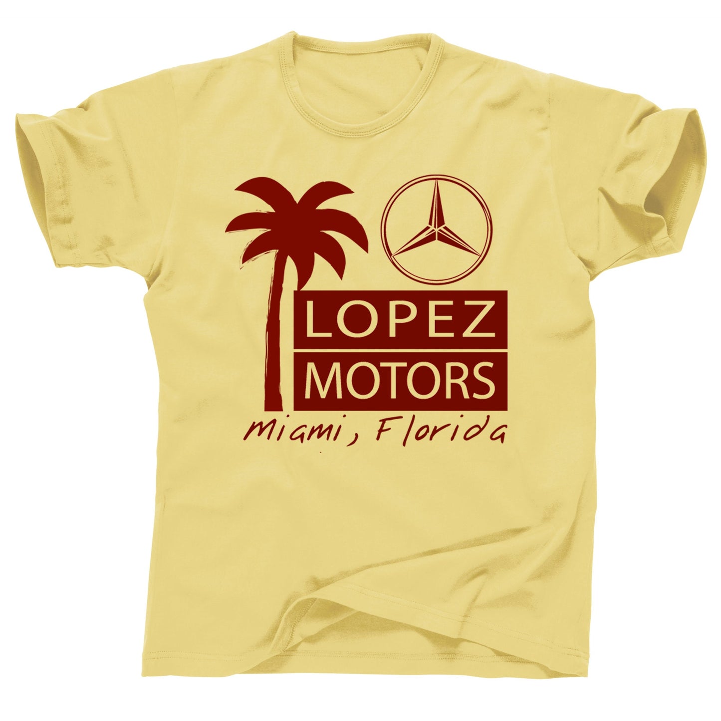 Scarface Frank Lopez Motors Mercedes Benz BMW European Auto Goodfellas The Godfather 2 Tony Montana Cocaine Cowboys Mafia Miami Vice T Shirt