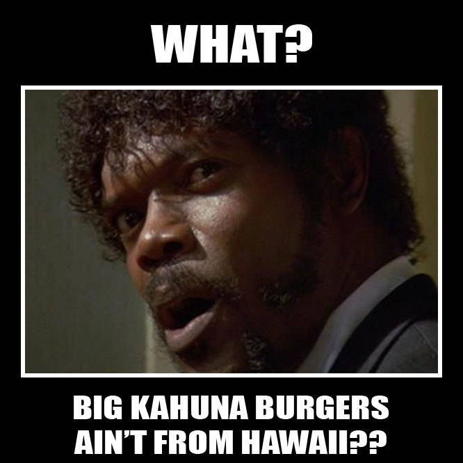 the Big Kahuna Burger Pulp Fiction Samuel L Jackson Jules Winnfield 2 sequel written and directed by Quentin Tarantino Vincent Vega T Shirt