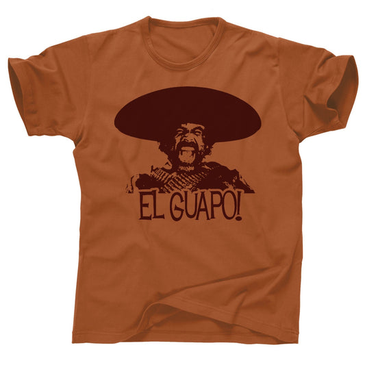 The 3 Three Amigos El Guapo Bad Hombre Chevy Chase Steve Martin Short Lucky Day Dusty Bottoms Ned Nederlander Tequila movie tee t shirt