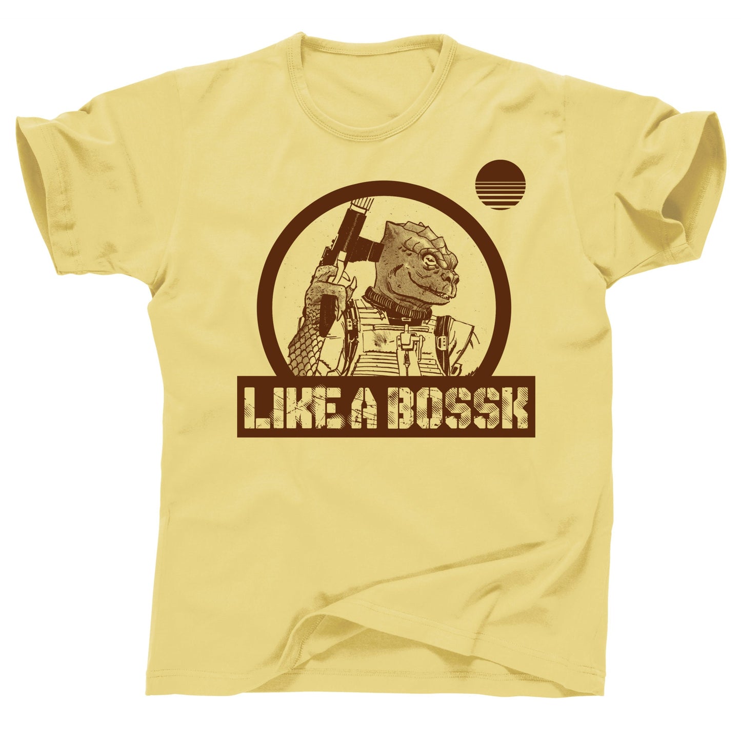 Like a Bossk Trandoshan reptilian bounty hunter Hound's Tooth star wars the empire strikes back sith lord book of Boba Fett tee t shirt