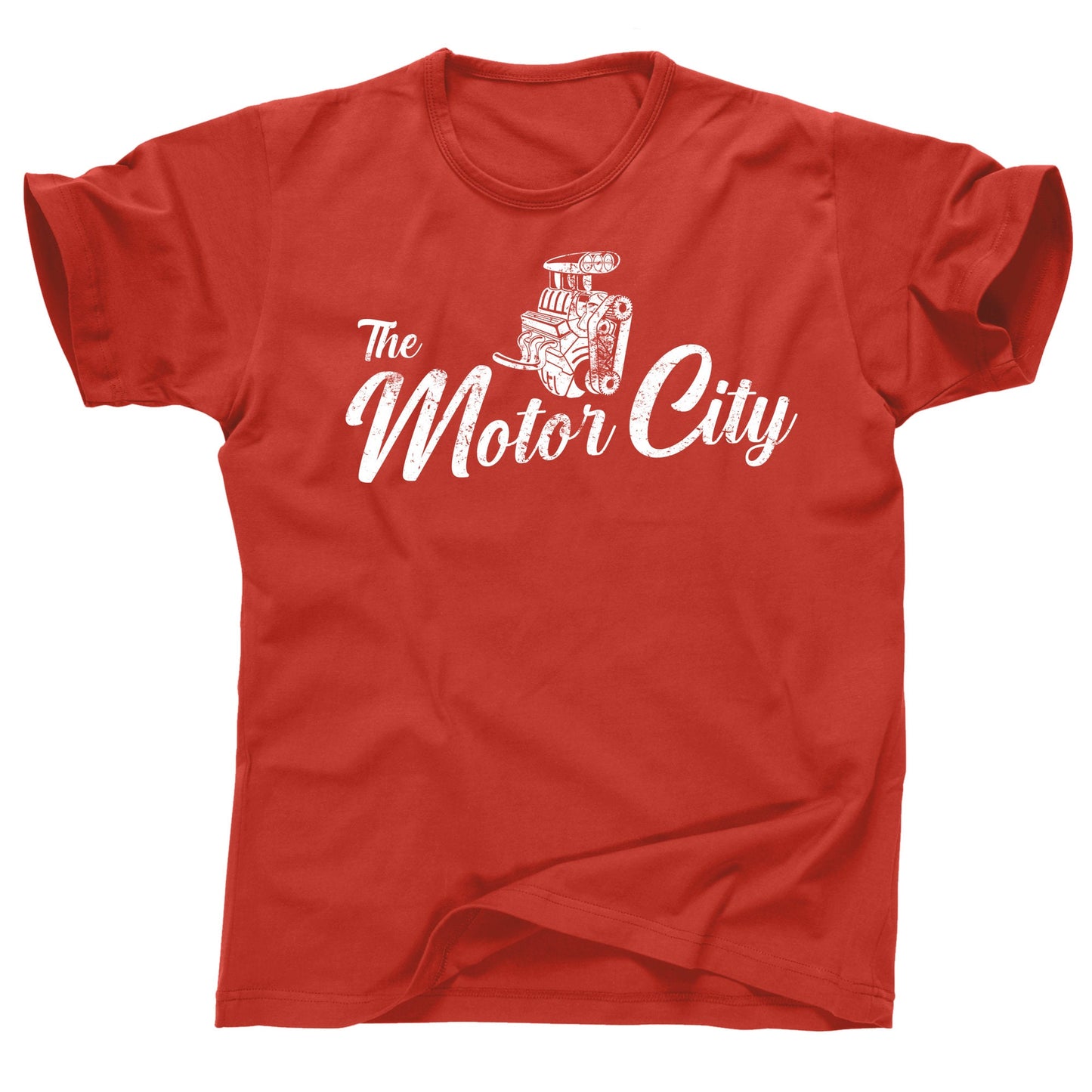 Detroit Motor City MI Michigan auto workers united union northern factory blue collar American made USA crew neck short sleeve tee t shirt