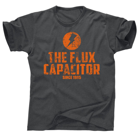 Flux capacitor since 1985 fun retro rad Back to the Future sequel 2 3 4 trilogy action movie poster vintage distressed cool tee t shirt