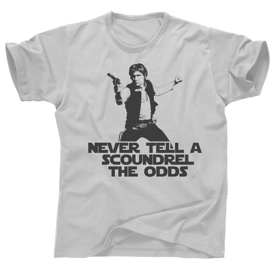 Han Solo Never Tell Me the Odds Scoundrel star wars Chewbacca chewie jabba the hut frozen in carbonite millennium falcon tee t shirt