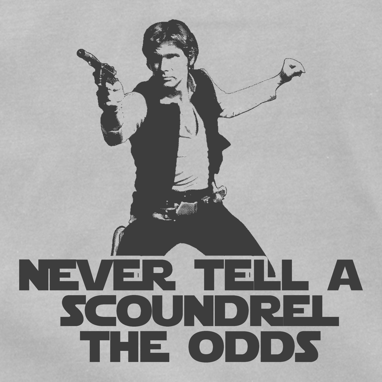 Han Solo Never Tell Me the Odds Scoundrel star wars Chewbacca chewie jabba the hut frozen in carbonite millennium falcon tee t shirt