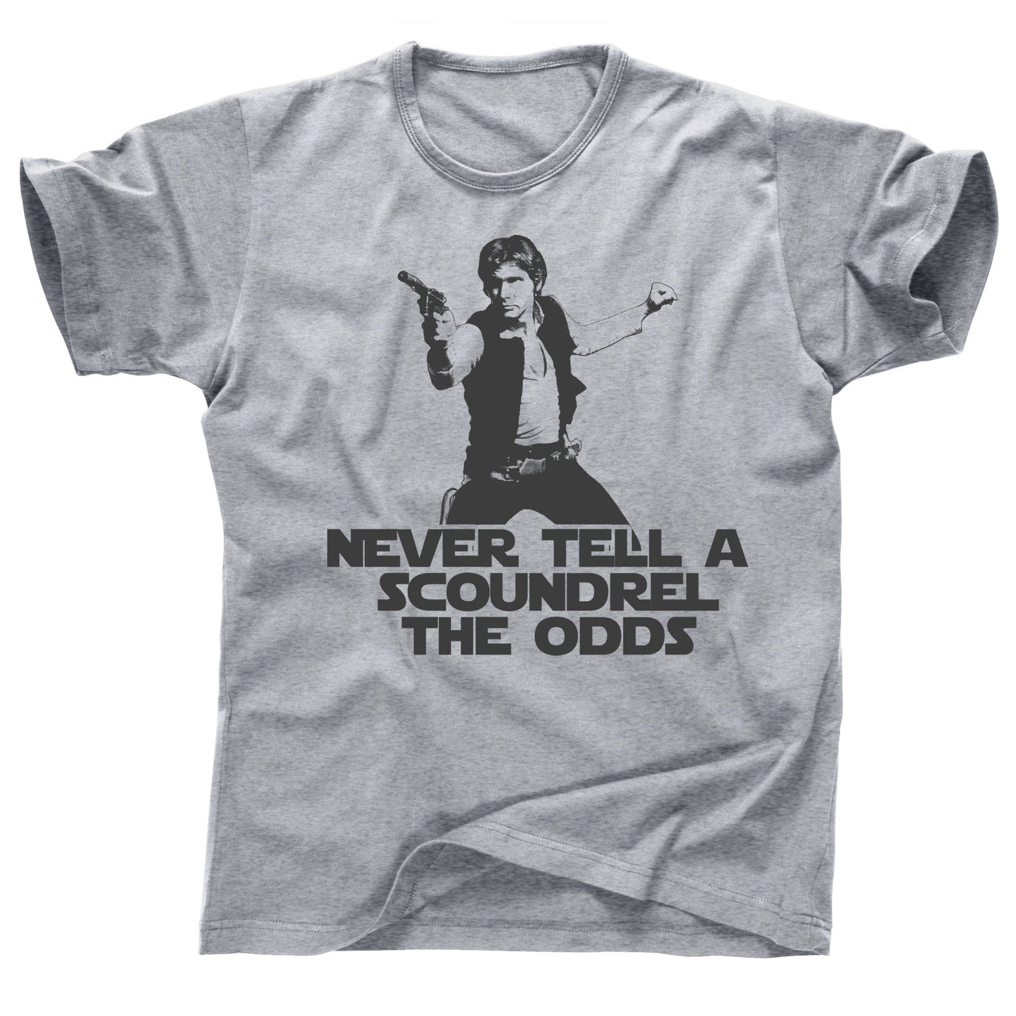 Han Solo Never Tell Me the Odds Scoundrel star wars Chewbacca chewie jabba the hut frozen in carbonite millennium falcon tee t shirt